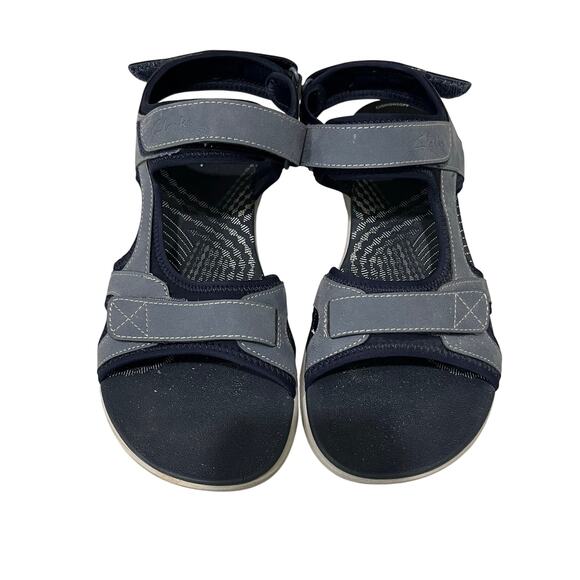Clarks Women's 10 Mira Bay Cloudsteppers Cushion Soft Dusty Blue Sandal - Picture 1 of 7
